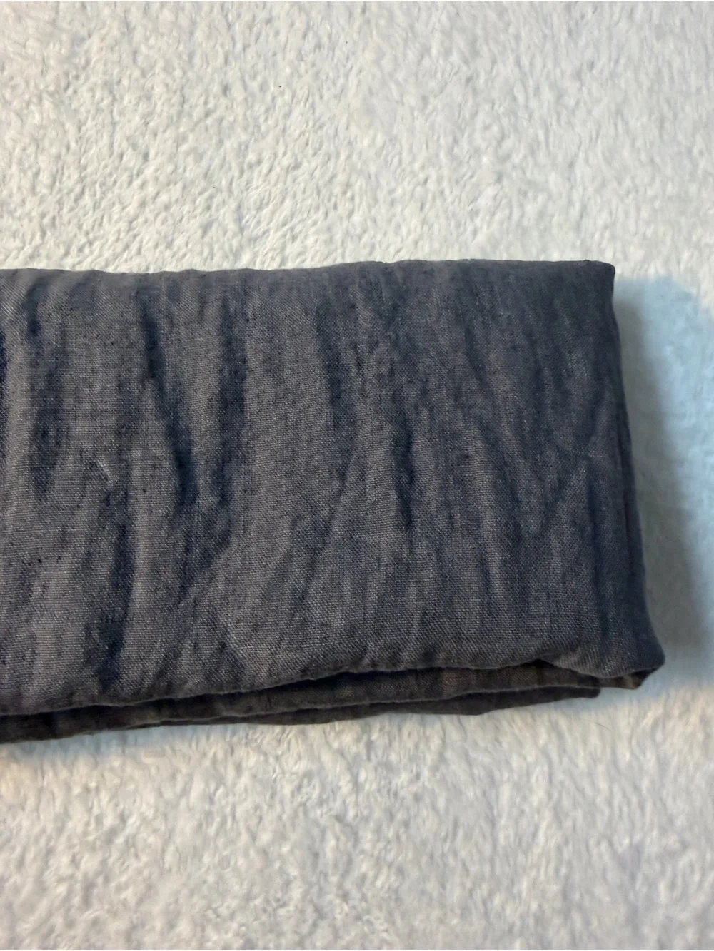 Quince King Set Pillowcase in Slate Blue denim 100% Linen 20”x40”